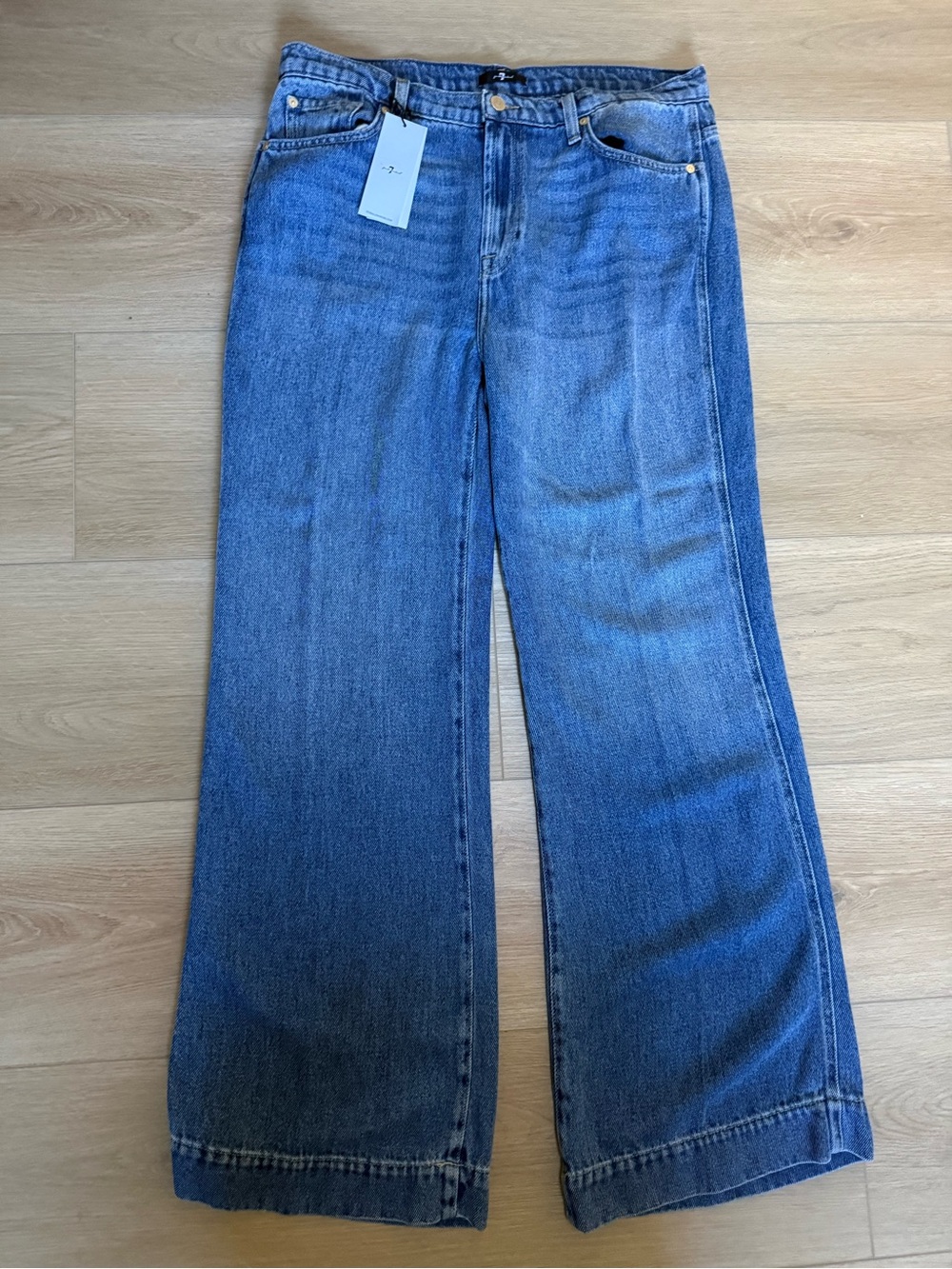 7 for all Mankind Modern Dojo tailorless dream wide leg jeans